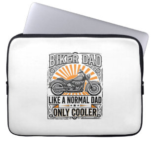 Biker Vader Vintage Motorfiets Vector Design_1 Laptop Sleeve