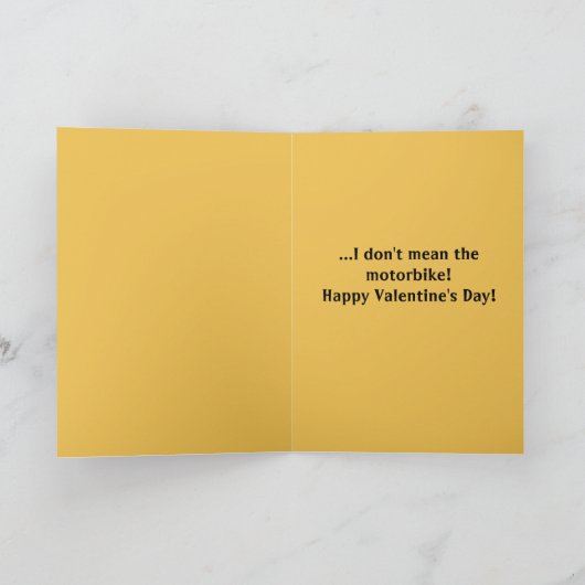 biker Valentijn kaart (Binnen)