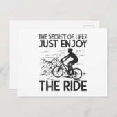 Biker van Mountain Biking Briefkaart (Voorkant / Achterkant)
