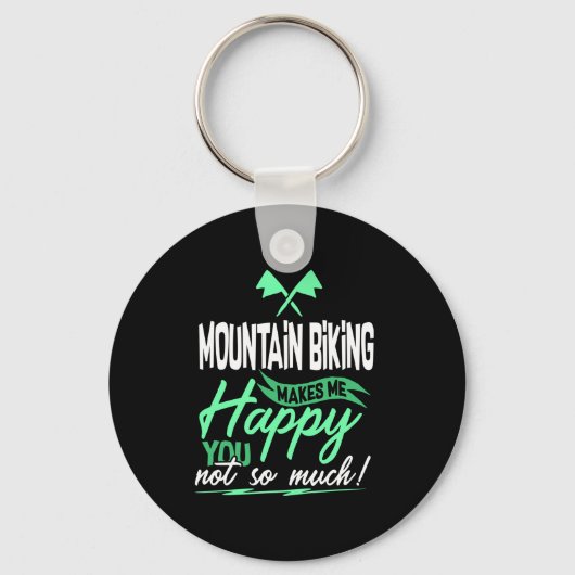 Biker van Mountain Biking Sleutelhanger (Voorkant)