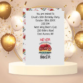 Biker Verjaardagsfeestje Oud Man Joke Kaart