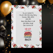 Biker Verjaardagsfeestje Oud Man Joke Kaart