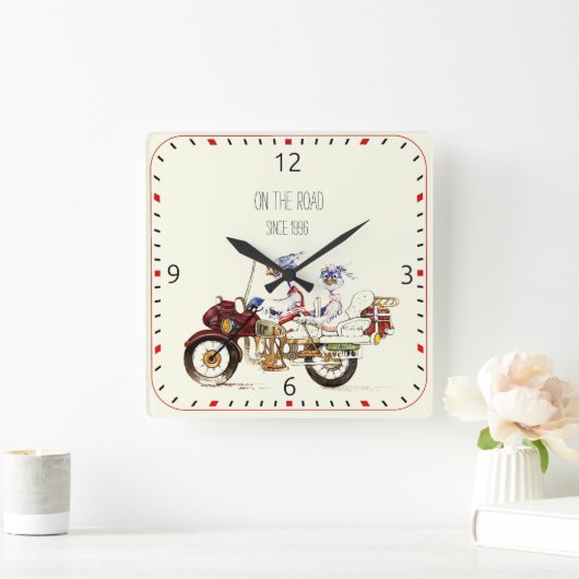 Biker Vierkante Klok (Huis)