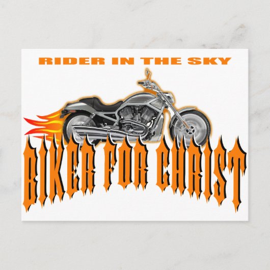 Biker voor Christus Briefkaart (Voorkant)