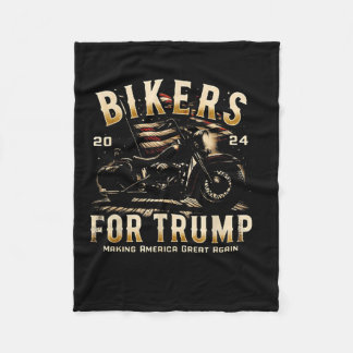 Biker voor Trump 2024 Fleece Deken