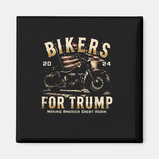 Biker voor Trump 2024 Magneet (Voorkant)