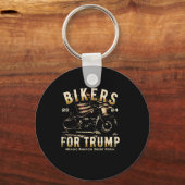 Biker voor Trump 2024 Sleutelhanger (Voorkant)