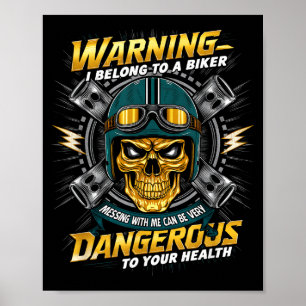 Biker Vriendin Echtgenote Ik Hoor Bij Een Biker Va Poster