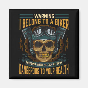Biker Vriendin Vrouw Ik hoor bij een Biker Valenti Magneet