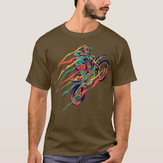 Biker Vuil Motorfiets Motorcross Helm Bike T-shirt