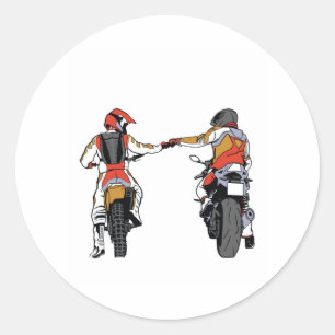 Biker vuist bump ronde sticker
