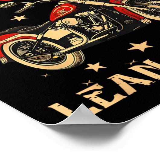 Biker wanneer het leven je een curve motorfiets Ma Poster (Hoek)