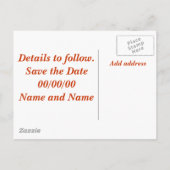 Biker Wedding, Groom-rijdende pillion, Briefpapier Aankondigingskaart (Achterkant)