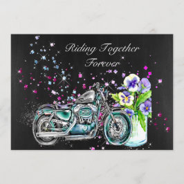 Biker Wedding Invitation for Motorcycle Kaart