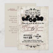 Biker Wedding Invitation Open Road Adventure Kaart (Voorkant / Achterkant)
