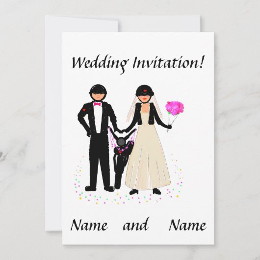 Biker Wedding Invitations Kaart (Voorkant)