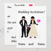 Biker Wedding Invitations Kaart (Voorkant / Achterkant)
