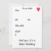 Biker Wedding Save the Date/ Invitations Date (Achterkant)