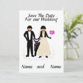 Biker Wedding Save the Date/ Invitations Save The Date (Staand voorkant)