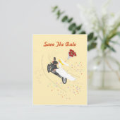 Biker Wedding Save the Date Kaart (Staand voorkant)