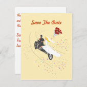 Biker Wedding Save the Date Kaart (Voorkant / Achterkant)