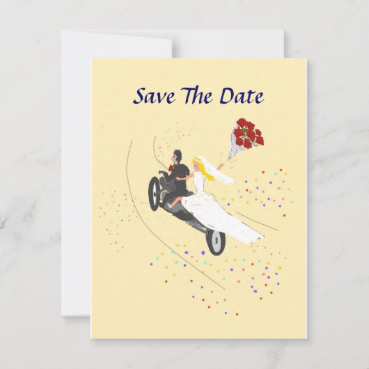 Biker Wedding Save the Date Kaart (Voorkant)