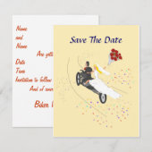 Biker Wedding Save the Date Kaart (Voorkant / Achterkant)