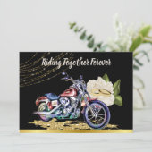 Biker Wedding Uitnodiging (Staand voorkant)
