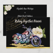 Biker Wedding Uitnodiging (Voorkant / Achterkant)