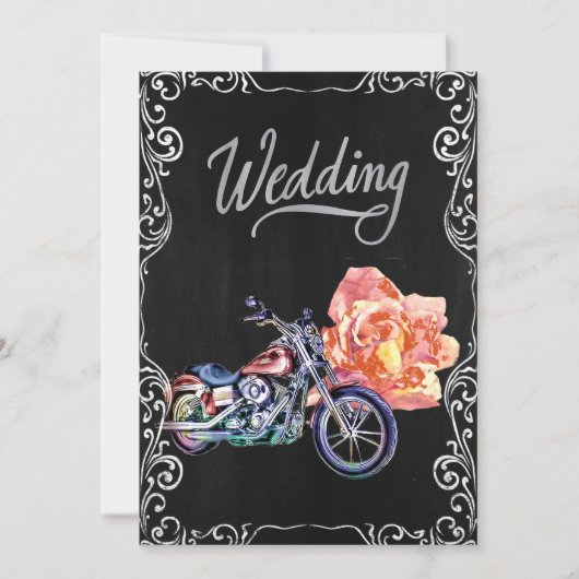 Biker Wedding Uitnodiging (Voorkant)