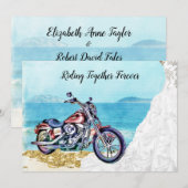 Biker Wedding Uitnodiging (Voorkant / Achterkant)