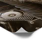 Biker Woman Pink Bubble Gum Bubble Stylish Poster (Hoek)