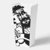 Biker zwarte witte popcorn dozen bedankdoosjes (Voorkant)