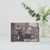 bikerbabe briefkaart (Staand voorkant)