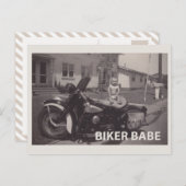 bikerbabe briefkaart (Voorkant / Achterkant)