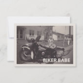 bikerbabe kaart (Voorkant)