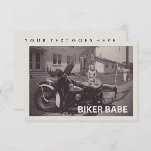 bikerbabe kaart (Voorkant / Achterkant)