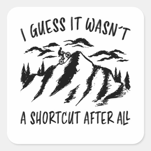 Bikercadeau voor mountainbike-fietser vierkante sticker (Voorkant)