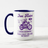 Bikerclub stijl Iron Rider Mok (Links)