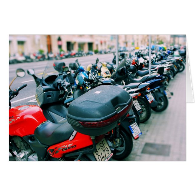 Bikerrij - Barcelona blanco binnenin Kaart (Voorkant Horizontaal)