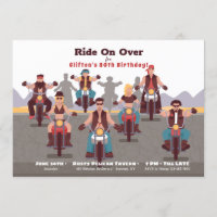Bikers Birthday Party Invitation