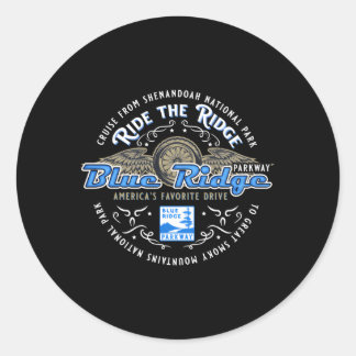 Bikers Blue Ridge Parkway Motorfiets Cruise Biker Ronde Sticker