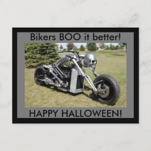 Bikers BOO, het is beter Happy Halloween briefkaar Briefkaart