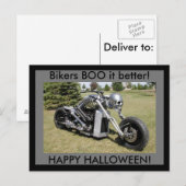 Bikers BOO, het is beter Happy Halloween briefkaar Briefkaart (Voorkant / Achterkant)