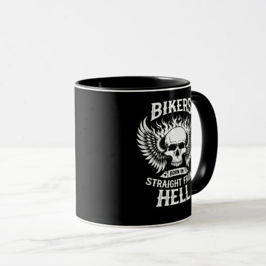 Bikers Born In Straight From Hell, Mug Mok (Voorkant rechts)