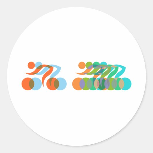Bikers, Cyclers Freaks Ronde Sticker (Voorkant)