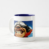 Bikers eten meer knuppels tweekleurige koffiemok (Voorkant links)