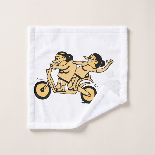 Bikers. Ga ervoor. Bad Handdoek (Wasdoekje)