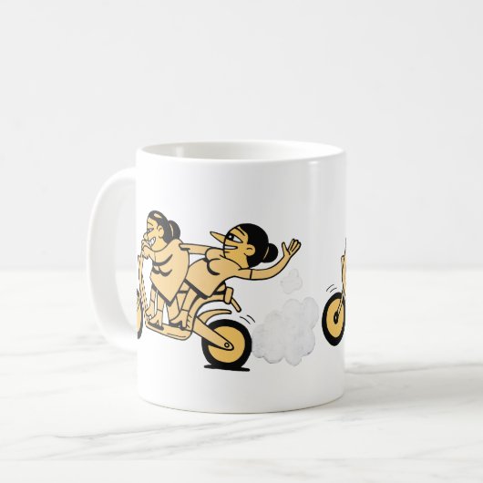 Bikers. Ga ervoor. Koffiemok (Voorkant links)