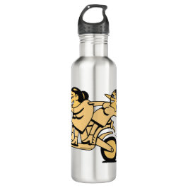 Bikers. Ga ervoor. Waterfles